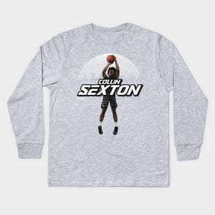 Collin Sexton Utah Skyline Kids Long Sleeve T-Shirt